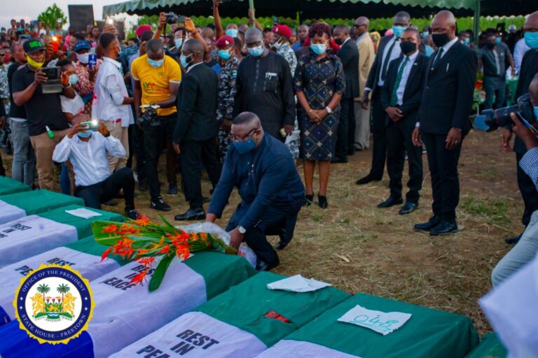 HE at the Dignified Mass Burial at Bolima Cemetary