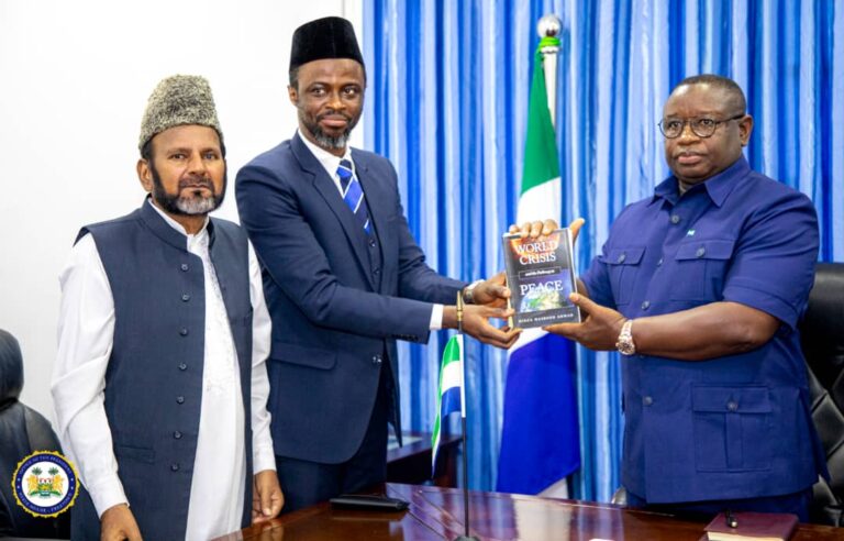 President Bio Receives Musa Mewa as First Sierra Leonean Amir of Ahmadiyya Muslim Jama’at (4)