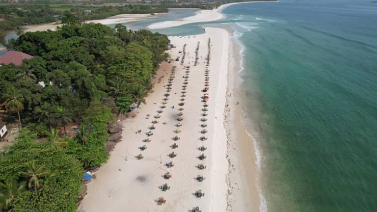 Drone shots of the prestine No2 Beach on the coastal stretch of the Peninsular outise Freetown (22)