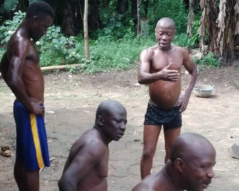 photograph showing the convicted soldiers in a confident mood