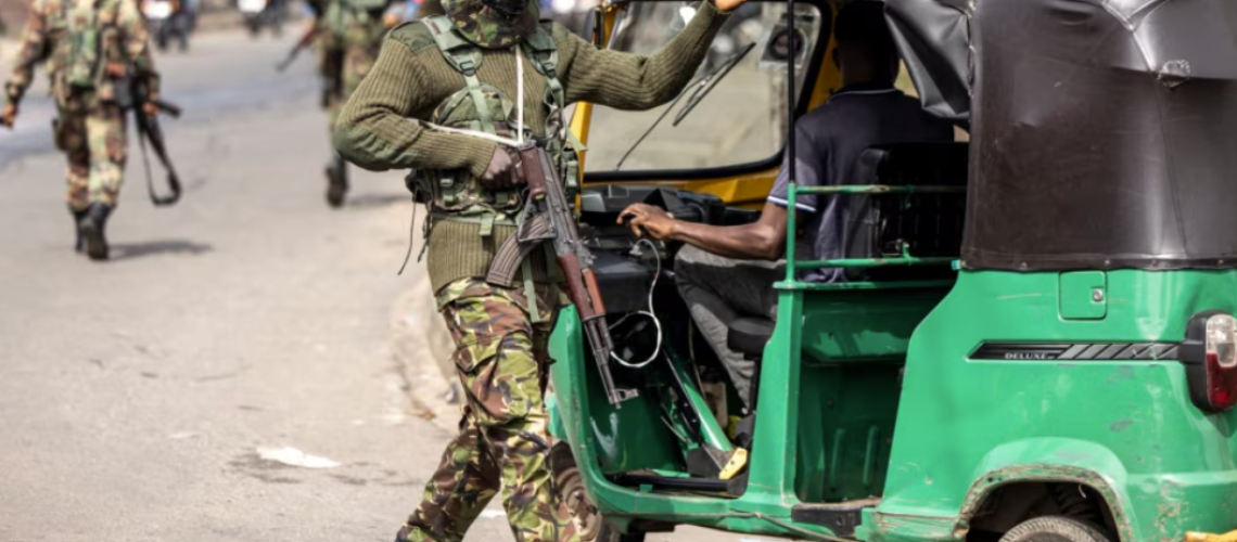 FILE A soldier of the Sierra Leone Armed Forces directs traffic