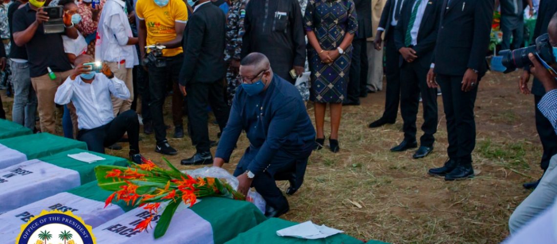 HE at the Dignified Mass Burial at Bolima Cemetary